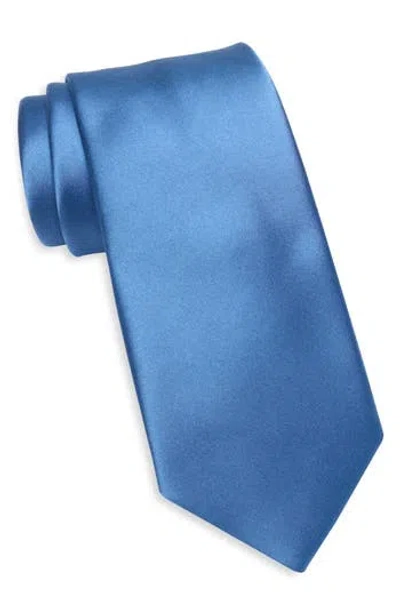 Nordstrom Rack Solid Satin Tie In Blue