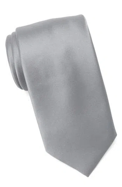 Nordstrom Rack Solid Satin Tie In Gray