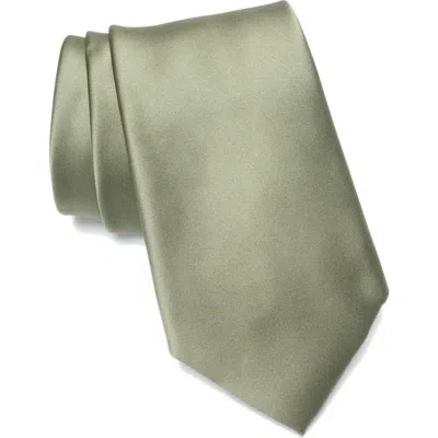 Nordstrom Rack Solid Satin Tie In Olive
