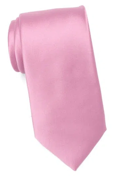 Nordstrom Rack Solid Satin Tie In Pink
