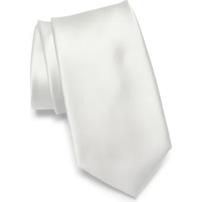 Nordstrom Rack Solid Satin Tie In Platinum