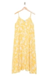 Nordstrom Rack Spaghetti Strap Cover-up Dress In Beige Beach Golden Bloom