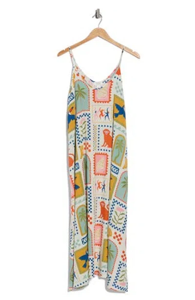 Nordstrom Rack Spaghetti Strap Cover-up Dress In Multi