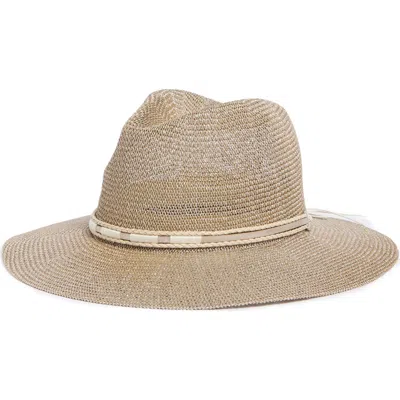 Nordstrom Rack Sparkle Trim Panama Hat In Gold