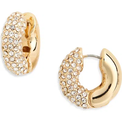 Nordstrom Rack Split Pavé Cubic Zirconia Chunky Hoop Earrings In Gold