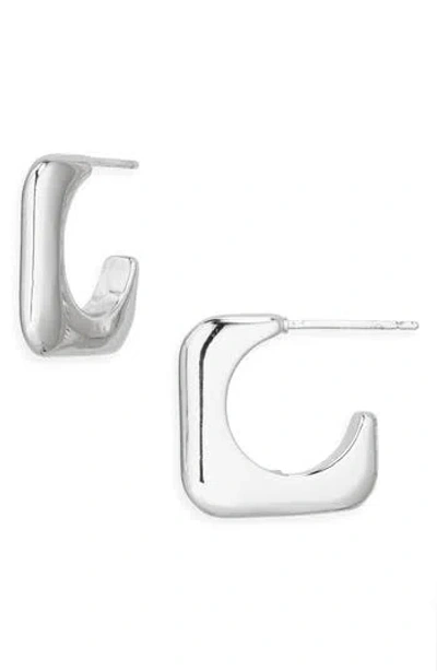 Nordstrom Rack Square Hoop Earrings In Silver