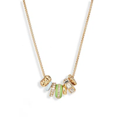 Nordstrom Rack Stacked Enamel Charm Necklace In Gold