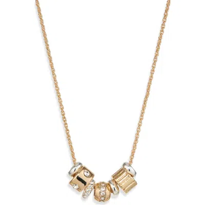 Nordstrom Rack Stacked Pavé Charm Two-tone Necklace In Gold