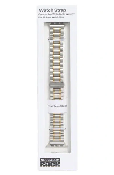 Nordstrom Rack Stainless Steel Apple Watch® Watchband In Gold