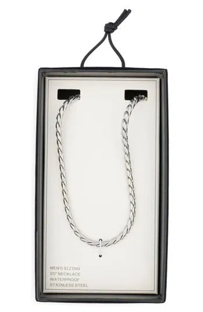Nordstrom Rack Stainless Steel Chain Necklace In Silver