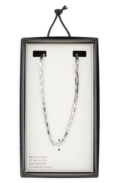 Nordstrom Rack Stainless Steel Marquis Link Chain Neckalce In Silver