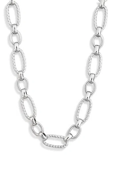 Nordstrom Rack Stainless Steel Textured Link Necklace