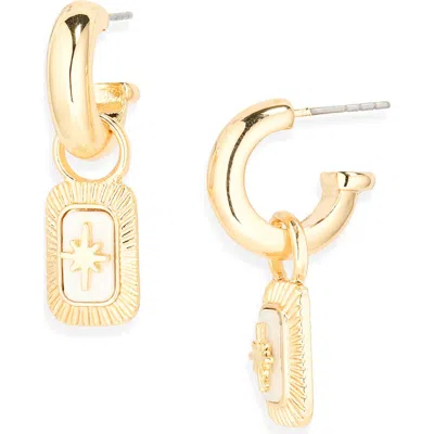 Nordstrom Rack Starburst Inlay Drop Earrings In Gold