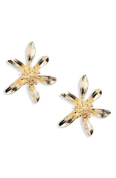 Nordstrom Rack Statement Flower Stud Earrings In Gold
