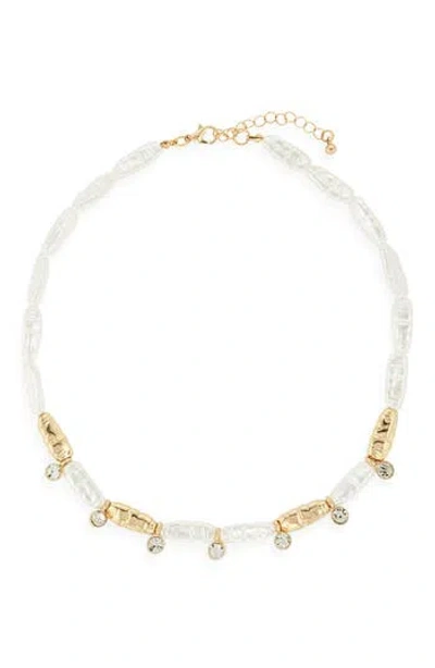 Nordstrom Rack Stick Faux Pearl Collar Necklace In Multi