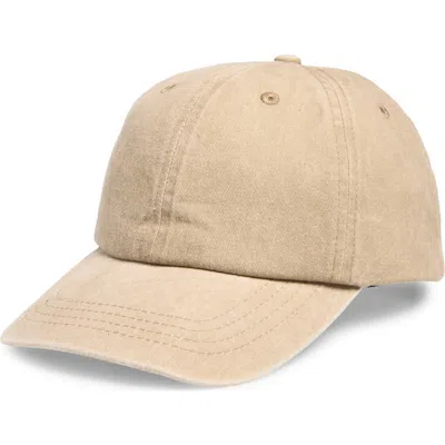 Nordstrom Rack Stonewash Cotton Dad Cap In Brown