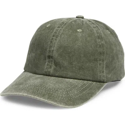 Nordstrom Rack Stonewash Cotton Dad Cap In Green