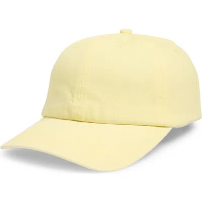 Nordstrom Rack Stonewash Cotton Dad Cap In Yellow