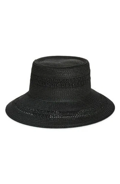 Nordstrom Rack Straw Latern Hat In Black
