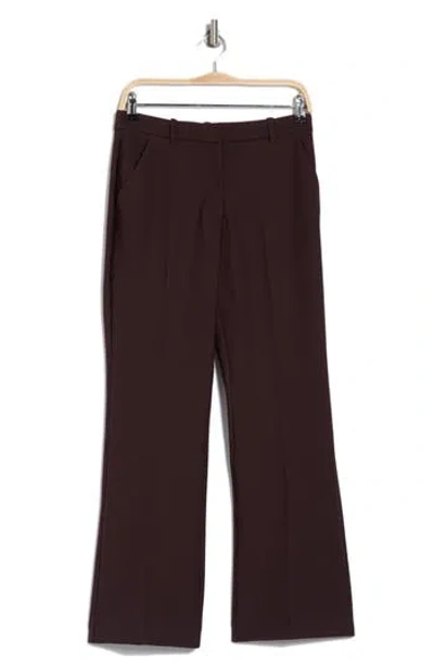 Nordstrom Rack Stretch Crepe Bootcut Pants In Brown Ganache