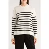 Nordstrom Rack Stripe Crewneck Sweater In White