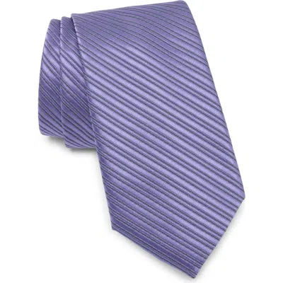 Nordstrom Rack Stripe Rib Satin Tie In Lilac