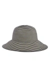 Nordstrom Rack Stripe Wide Brim Bucket Hat In Black