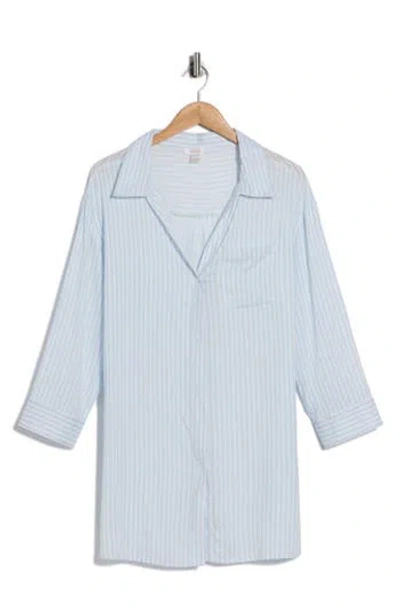 Nordstrom Rack Striped Long Sleeve Cover-up Shirtdress