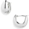 Nordstrom Rack Teardrop Hoop Earrings In Metallic