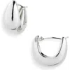Nordstrom Rack Teardrop Hoop Earrings In Silver