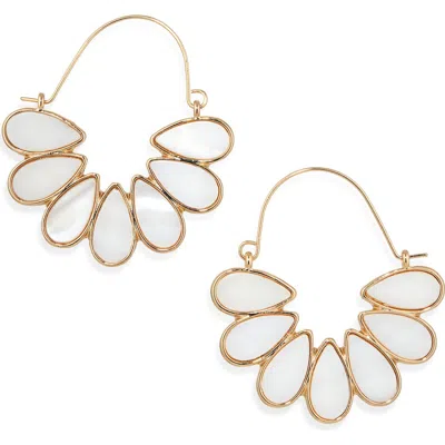 Nordstrom Rack Teardrop Hoop Earrings In Gold