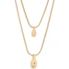 Nordstrom Rack Teardrop Layered Necklace In Gold