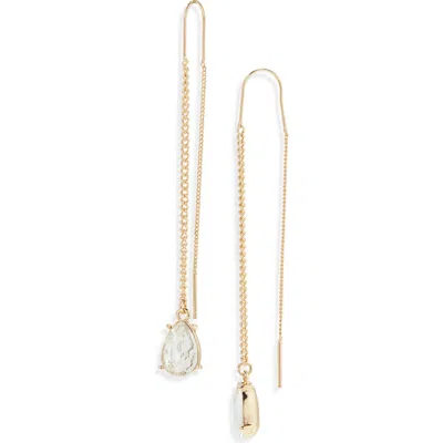 Nordstrom Rack Teardrop Threader Earrings In Gold