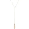 Nordstrom Rack Teardrop Y-drop Pendant Necklace In Gold