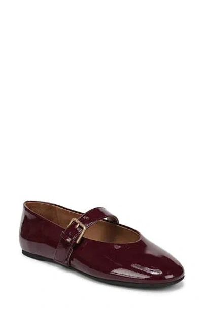Nordstrom Rack Teresa Faux Leather Mary Jane Flat In Burgundy