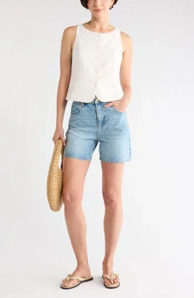 Nordstrom Rack Textured Button Front Vest In White