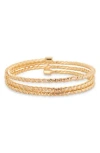 Nordstrom Rack Textured Coil Wrap Bracelet In Gold
