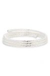 Nordstrom Rack Textured Coil Wrap Bracelet In Silver