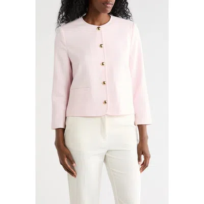Nordstrom Rack Textured Collarless Jacket In Pink