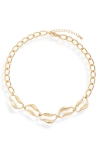 NORDSTROM RACK TEXTURED CURB LINK CHAIN NECKLACE