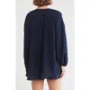 Nordstrom Rack Textured Flowy Cover-up Beach Set In Navy Blazer