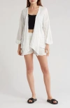 Nordstrom Rack Textured Flowy Cover-up Beach Set In White
