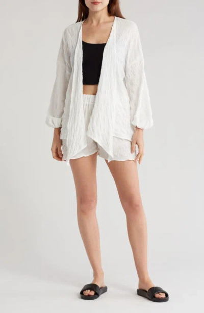Nordstrom Rack Textured Flowy Cover-up Beach Set In White