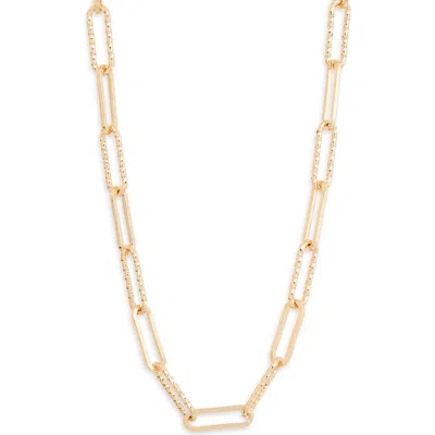 Nordstrom Rack Textured Oval Link Chain Necklace In Gold