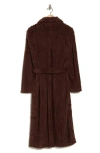 Nordstrom Rack Textured Plush Fleece Robe In Brown Bitter