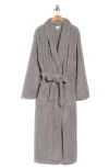 Nordstrom Rack Textured Plush Fleece Robe In Gray