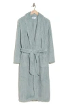Nordstrom Rack Textured Plush Fleece Robe In Grey Blue