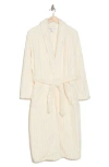 Nordstrom Rack Textured Plush Fleece Robe In Ivory Egret