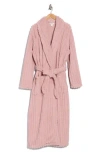 Nordstrom Rack Textured Plush Fleece Robe In Pink