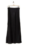Nordstrom Rack Textured Satin Bias Maxi Skirt In Black